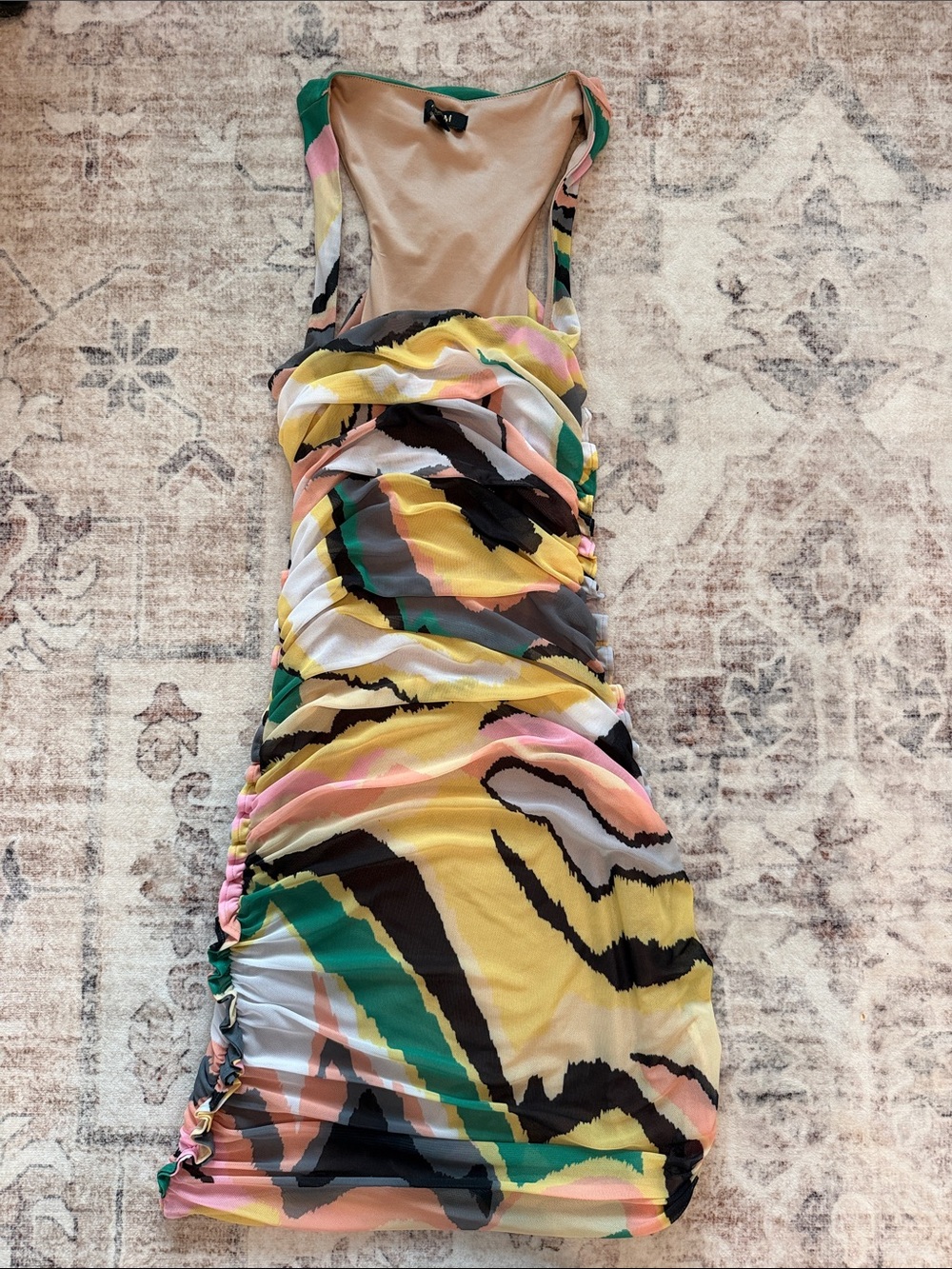 New - AFRM ruched mini dress
